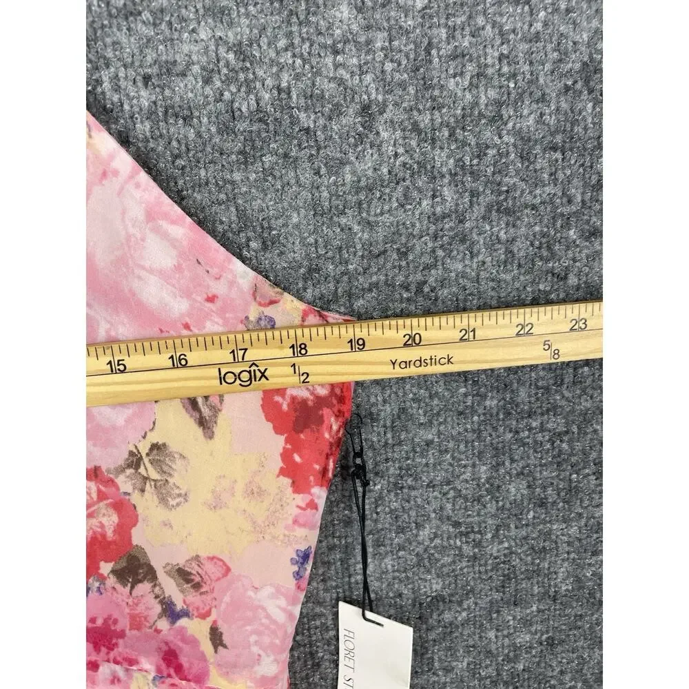 NWT Floret‎ Studios Floral Ruffle Waist dress, size, XL. Spring Summer Gorgeous